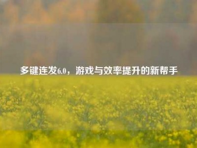 多键连发6.0，游戏与效率提升的新帮手