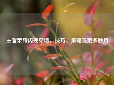 王者荣耀闪现穿墙，技巧、策略及更多妙用