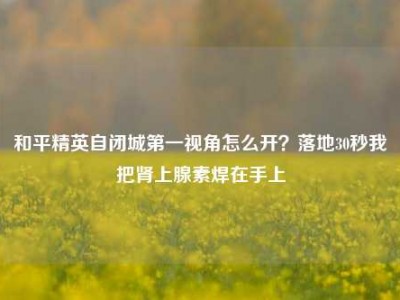 和平精英自闭城第一视角怎么开？落地30秒我把肾上腺素焊在手上
