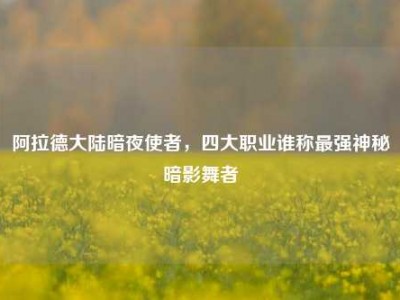 阿拉德大陆暗夜使者，四大职业谁称最强神秘暗影舞者