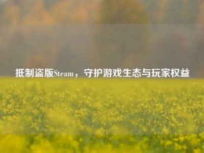 抵制盗版Steam，守护游戏生态与玩家权益