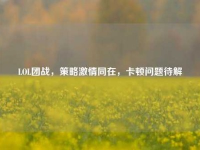 LOL团战，策略激情同在，卡顿问题待解