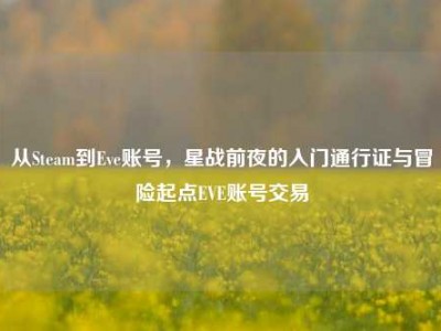 从Steam到Eve账号，星战前夜的入门通行证与冒险起点EVE账号交易