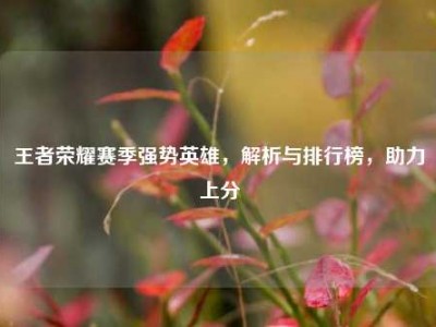 王者荣耀赛季强势英雄，解析与排行榜，助力上分