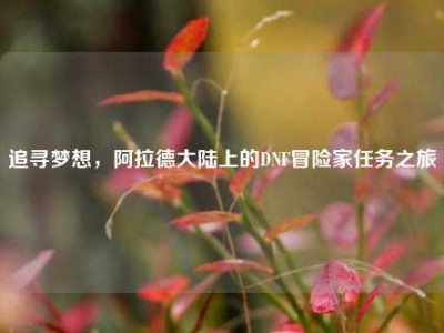 追寻梦想，阿拉德大陆上的DNF冒险家任务之旅