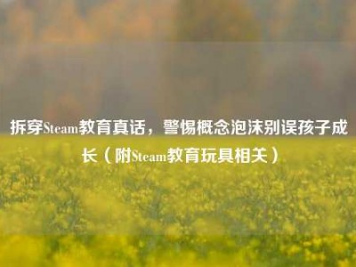 拆穿Steam教育真话，警惕概念泡沫别误孩子成长（附Steam教育玩具相关）