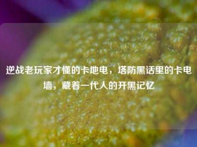逆战老玩家才懂的卡地电，塔防黑话里的卡电墙，藏着一代人的开黑记忆