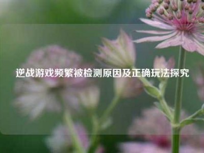 逆战游戏频繁被检测原因及正确玩法探究