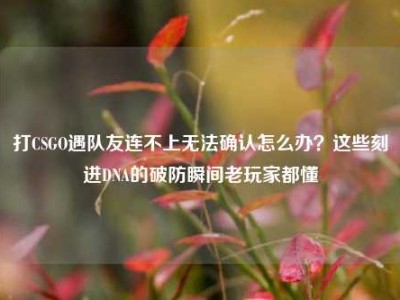 打CSGO遇队友连不上无法确认怎么办？这些刻进DNA的破防瞬间老玩家都懂