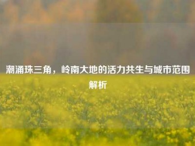 潮涌珠三角，岭南大地的活力共生与城市范围解析