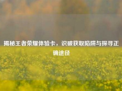 揭秘王者荣耀体验卡，识破获取陷阱与探寻正确途径