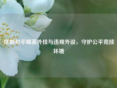 抵制和平精英外挂与违规外设，守护公平竞技环境