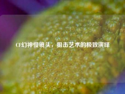 CF幻神慢镜头，狙击艺术的极致演绎