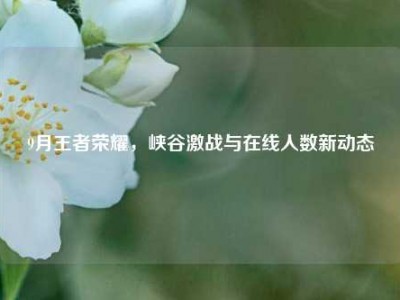 9月王者荣耀，峡谷激战与在线人数新动态