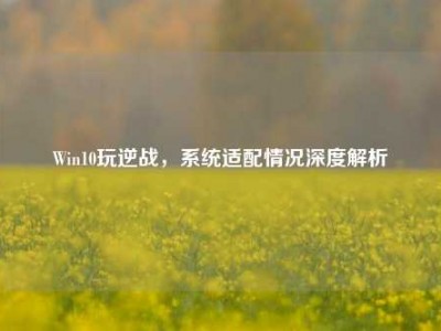 Win10玩逆战，系统适配情况深度解析