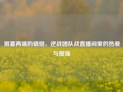 屏幕两端的硝烟，逆战团队战直播间里的热爱与倔强