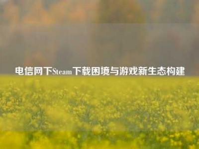 电信网下Steam下载困境与游戏新生态构建