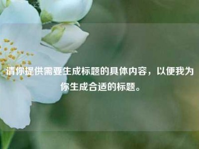 请你提供需要生成标题的具体内容，以便我为你生成合适的标题。