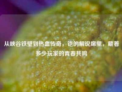 从峡谷铁壁到热血传奇，铠的解说席里，藏着多少玩家的青春共鸣