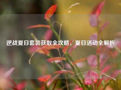 逆战夏日套装获取全攻略，夏日活动全解析