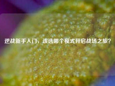 逆战新手入门，该选哪个模式开启战场之旅？