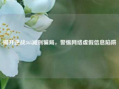 揭开逆战365减刑骗局，警惕网络虚假信息陷阱