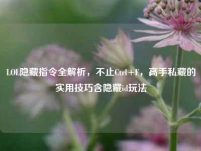 LOL隐藏指令全解析，不止Ctrl+F，高手私藏的实用技巧含隐藏id玩法