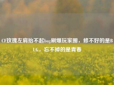CF玫瑰左肩抬不起bug刷爆玩家圈，修不好的是BUG，忘不掉的是青春