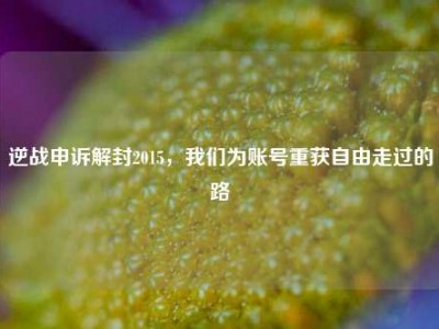 逆战申诉解封2015，我们为账号重获自由走过的路