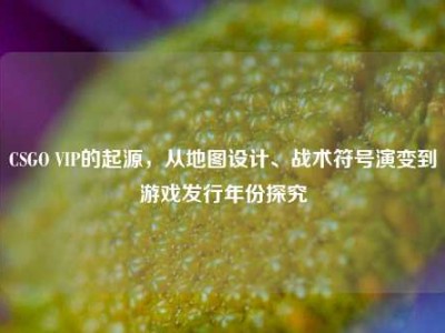 CSGO VIP的起源，从地图设计、战术符号演变到游戏发行年份探究