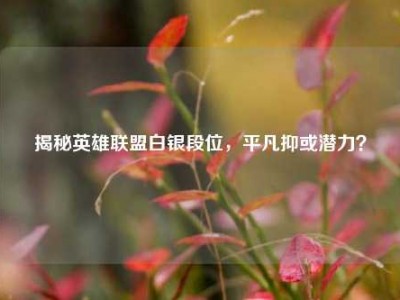 揭秘英雄联盟白银段位，平凡抑或潜力？