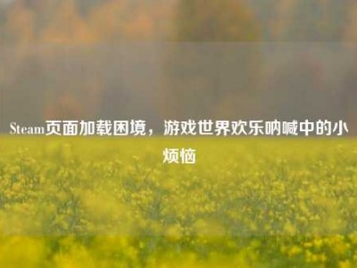 Steam页面加载困境，游戏世界欢乐呐喊中的小烦恼