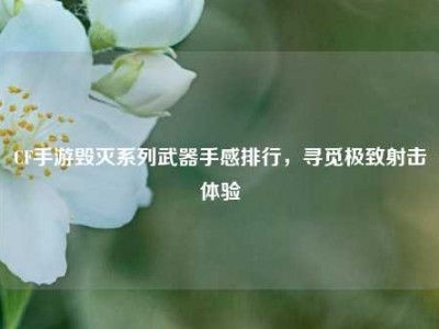 CF手游毁灭系列武器手感排行，寻觅极致射击体验