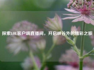 探索LOL客户端直播间，开启峡谷外的精彩之旅