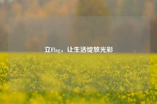 立Flag，让生活绽放光彩