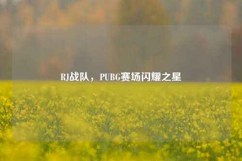 RJ战队，PUBG赛场闪耀之星