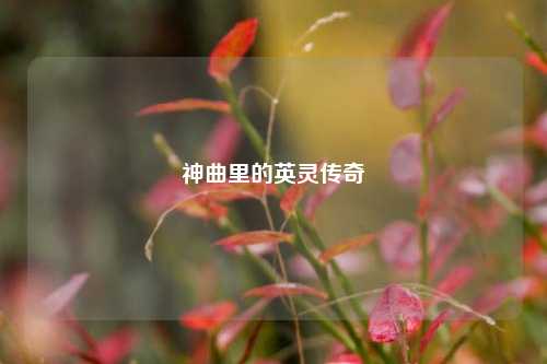 神曲里的英灵传奇