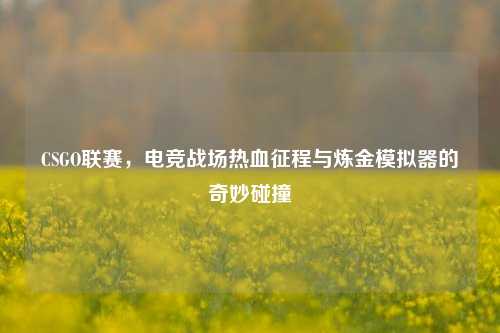 CSGO联赛，电竞战场热血征程与炼金模拟器的奇妙碰撞