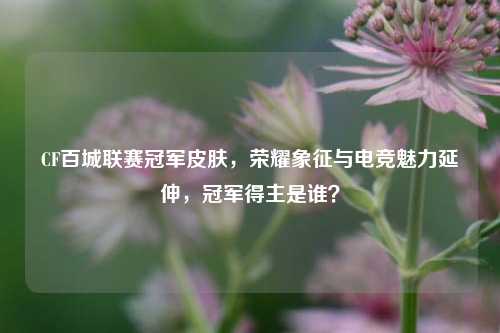 CF百城联赛冠军皮肤，荣耀象征与电竞魅力延伸，冠军得主是谁？