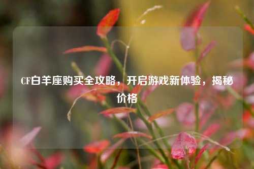 CF白羊座购买全攻略，开启游戏新体验，揭秘价格