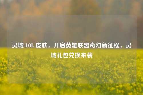 灵域 LOL 皮肤，开启英雄联盟奇幻新征程，灵域礼包兑换来袭