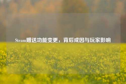 Steam赠送功能变更,背后成因与玩家影响