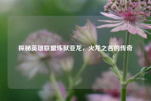 探秘英雄联盟炼狱亚龙，火龙之名的传奇