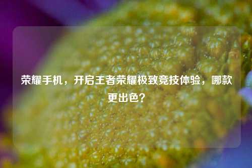 荣耀手机，开启王者荣耀极致竞技体验，哪款更出色？