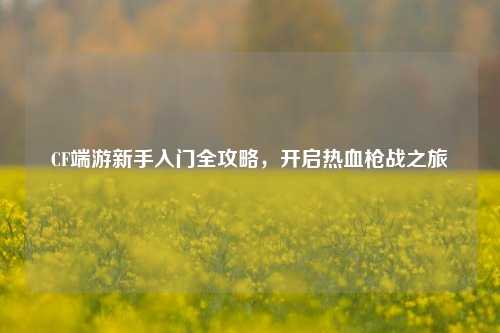 CF端游新手入门全攻略，开启热血枪战之旅