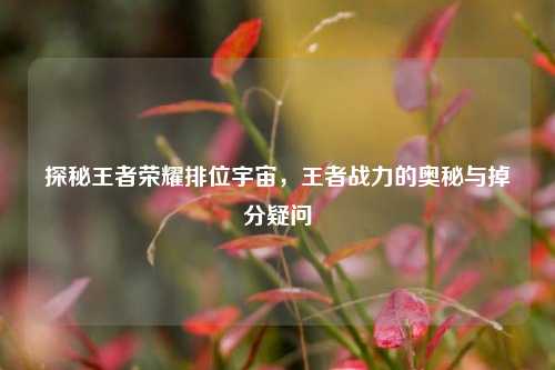 探秘王者荣耀排位宇宙，王者战力的奥秘与掉分疑问