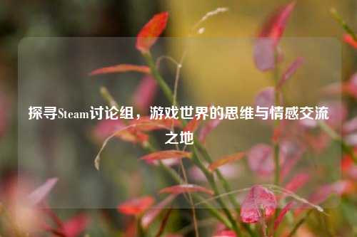 探寻Steam讨论组，游戏世界的思维与情感交流之地