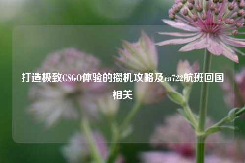 打造极致CSGO体验的攒机攻略及ca722航班回国相关