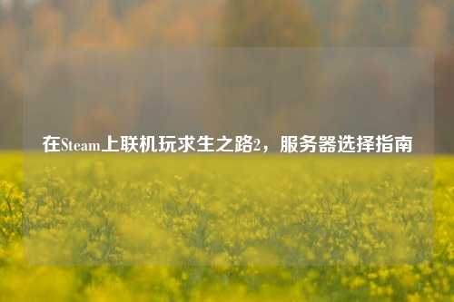 在Steam上联机玩求生之路2，服务器选择指南