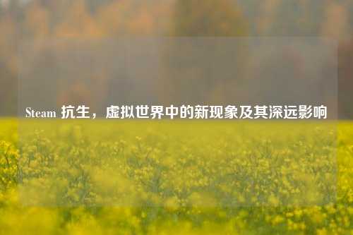 Steam 抗生，虚拟世界中的新现象及其深远影响